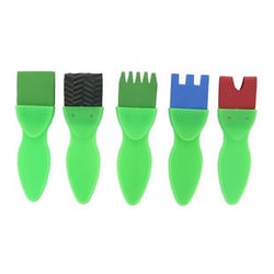 Lot de 5 brosses fantaisie 4cm - Cléopatre