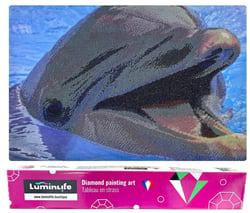 Diamond Painting Broderie Diamant LUMINLIFE 66x46cm, 5D, diamants ronds - Portrait Dauphin