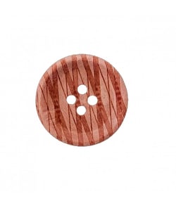 Bouton bois rayé 4 trous 12 à 25mm - Prym 25mm Rose