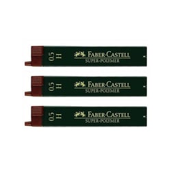 Mine de rechange pour porte-mine FABER-CASTELL - Super Polymère 9065 S - 0,5 mm H - Lot de 3