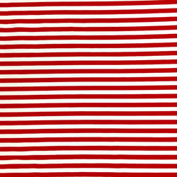 Tissu Coton imprimé marinière Rouge et blanc