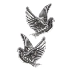 Motif de cire: Colombe, argent, 2,2x2,7cm, 2 pces