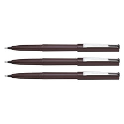 Lot de 3 stylos feutres pointe plastique PENTEL JM20 - Tracé 0,45-0,55 mm - Noir