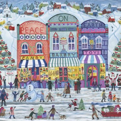 Puzzle 1000 pièces - Village de Noël Paix sur Terre - Alipson Puzzle