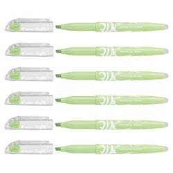 Lot de 6 surligneurs effaçables pointe biseau - PILOT - FRIXION light Natural - Vert clair