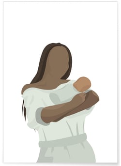 Affiche 'Maman Bébé' | A3 : 29,7x42cm