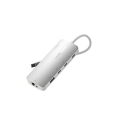 LinQ Hub Multiport Pro 8-en-1 HDMI 8K USB-C Power Delivery 140W 10Gbps Gris