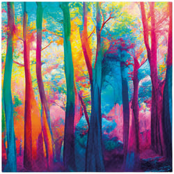 Lot de 4 serviettes en papier découpage collage 33 cm FORET ARBRE N 110