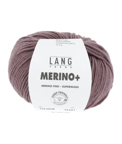 Pelote de Laine à tricoter MERINO + (PLUS) - Lang Yarns Violet (048)