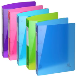 Classeur 4 anneaux 30mm IDERAMA PP polypropylène 7/10e - A4 maxi - Couleurs assorties - x 15 - Exacompta