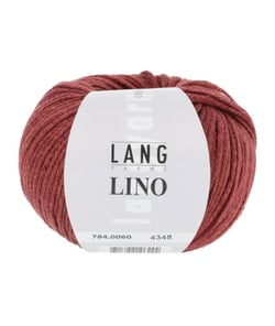 Pelote de lin à tricoter Lino - Lang Yarns 60 Rouge