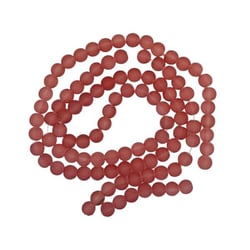 Fil de 95 perles ronde de verre transparent mat givré 8 mm fabrication bijoux PASTEQUE