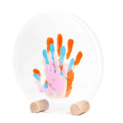 Kit empreinte main 4 personnes Pastel - activité parent enfant
