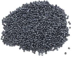 1000 perles de rocaille gris foncé métallisé ø 2 mm 12/0 - création bijoux