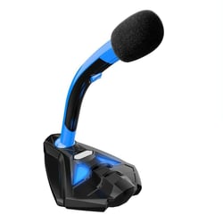 Microphone Omnidirectionnel USB Avec Support Téléphone Pour PC Et Mac Noir Rouge YONIS