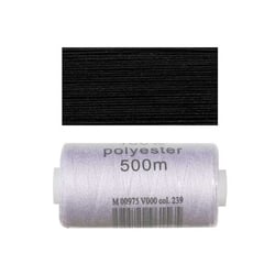 Bobine 500m fil polyester Noir