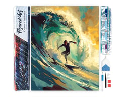 Diamond Painting Broderie Diamant Figured’Art 40x50cm toile entière roulée avec diamants carrés - Surfeuse professionnelle