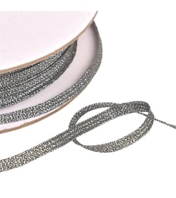 Bobine 50m cordon métallique gris moyen