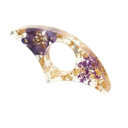 Bague de lecture en résine forme arc-violet jardin fleuri