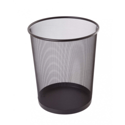 Corbeille à papier - Poubelle de bureau - Noir - Métal - 34x24cm - Grand modèle