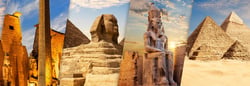 Puzzle 1000 pièces - A la Découverte de l'Egypte - Louxor et Gizeh - Bluebird Puzzle