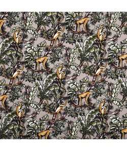 Tissu coton singes de 150 cm de largeur Marron vendu par 50 cm