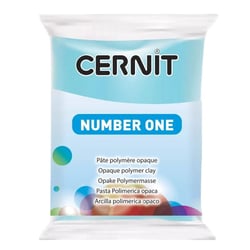 Pâte polymère - Opaque - A cuire - Pâte à modeler - Bleu ciel - Bloc de 56g - Cernit - Number one