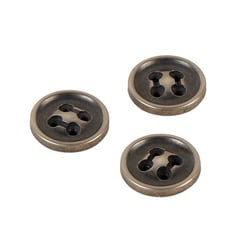 Bouton 4 trous argenté 18mm fabriqué en France