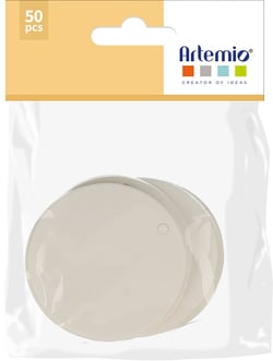 50 étiquettes blanches 4,5 cm - Artemio