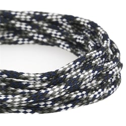 Bobine 50m Cordon damier polyester 5mm noir/blanc/bleu/gris