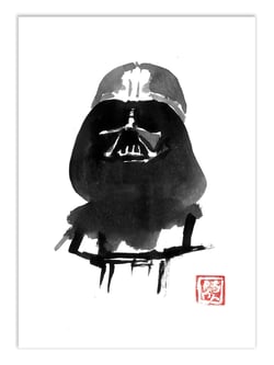 Affiche 50 x 70 cm -  Vader under the light - Pechane Sumie