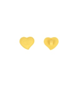 Lot de 3 boutons coeur culot 17mm jaune mimosa