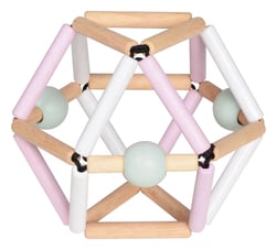 Hochet en bois Grabber Nordik Pink - Bass & Bass