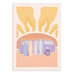 Affiche 30x40 cm - Van and sunset - Art Rider