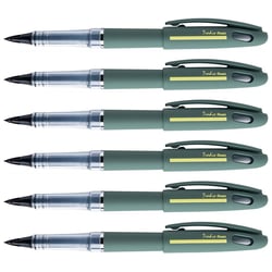 Lot de 6 feutres Pentel Tradio Sport Chic - Encre noire - Pointe moyenne