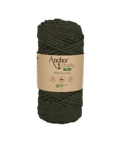 Corde de Coton Recyclé Macramé Anchor Crafty Fine - 250gr - Anchor 121 Vert Kaki