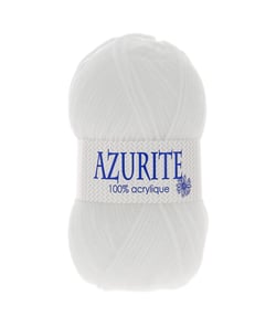 Pelote à tricoter AZURITE de Distrifil - Laissez votre créativité briller à petit prix ! - certifié Oeko-Tex 0501 Blanc