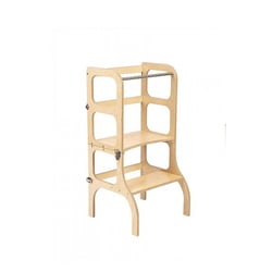 Tour d'apprentissage – table Step'n'Sit bois fermoirs argentés - Ette tete - Beige
