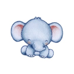 Ecusson  petits animaux éléphant 5cm x 4cm