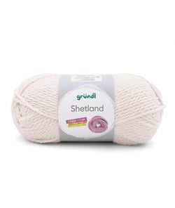Pelote de laine à tricoter SHETLAND - 100GR - GRUNDL 04 Ecru