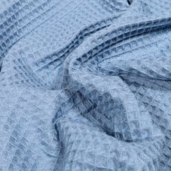 Tissu Nid d'abeille Bleu ardoise - Au mètre