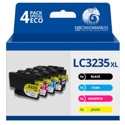 Pack compatible avec BROTHER LC-3235 4 cartouches - 123CONSOMMABLES