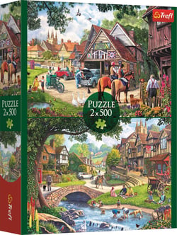 Puzzle 500 pièces - 2 Puzzles - Vie Idyllique - Trefl