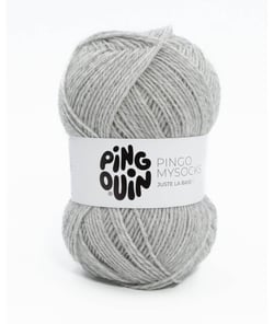 Fil spécial chaussette à tricoter PINGO MYSOCKS - Pingouin Gris chiné