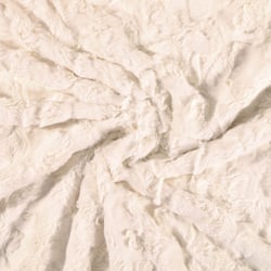 Tissu Fausse fourrure Camouflage Ecru