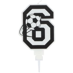Bougie Football Chiffre 6 - 8.5 cm