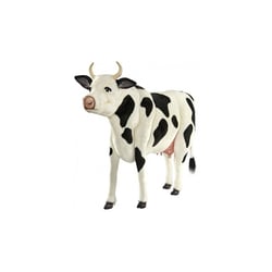 Hansa Peluche Geante Vache Noire et Blanche 92cmH 122cmL - Hansa Peluches Géantes - Beige