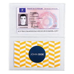 Etui de protection pour carte crédit ou carte de visite PVC lisse 20/100e - Cristal - x 10 - Exacompta