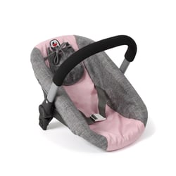 Siège auto pour poupée avec adaptateur - Gris-rose