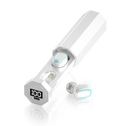 Ecouteurs Bluetooth Sans Fil Confortables Etanches Avec Microphone Intégré Blanc YONIS